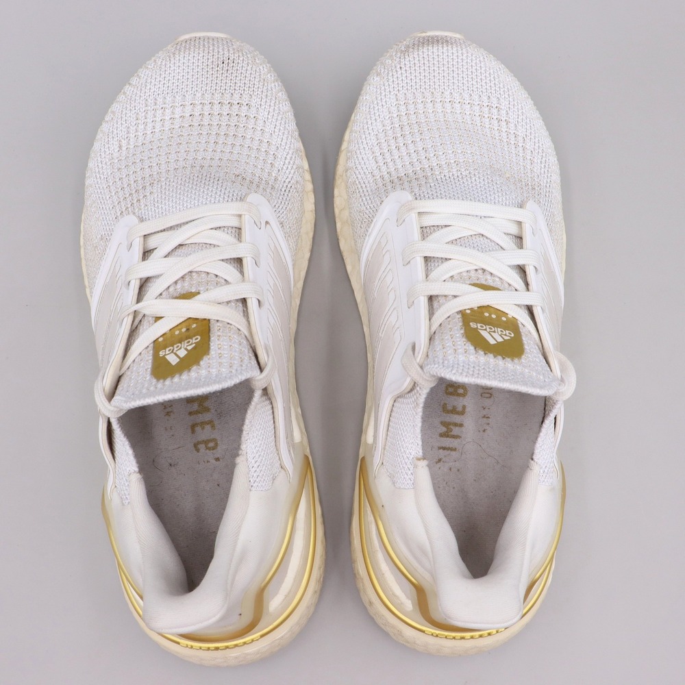 adidas Ultraboost 20 Womens Size 6.5 US White Metallic Gold Running Shoes FV8351 - Picture 7 of 9